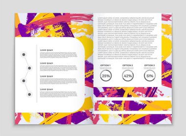 Soyut vektör düzen arka plan set. Sanat kalıp çizmek için, 
