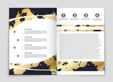 Soyut vektör düzen arka plan set. Sanat kalıp çizmek için, 