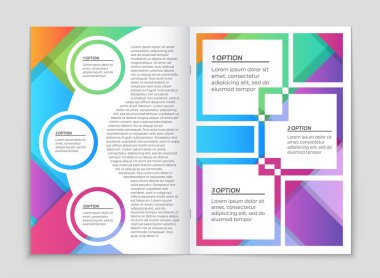 Soyut vektör düzen arka plan set. Sanat kalıp çizmek için, 