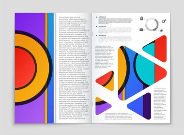 Soyut vektör düzen arka plan set. Sanat kalıp çizmek için, 