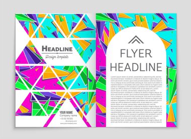 Soyut vektör düzen arka plan set. Sanat kalıp çizmek için, 