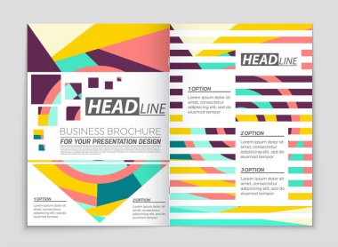 Soyut vektör düzen arka plan set. Sanat kalıp çizmek için, 