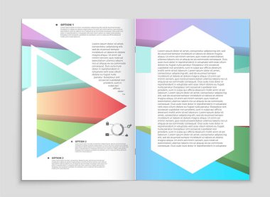 Soyut vektör düzen arka plan set. Sanat kalıp çizmek için, 