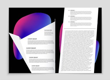 Soyut vektör düzen arka plan set. Sanat kalıp çizmek için, 