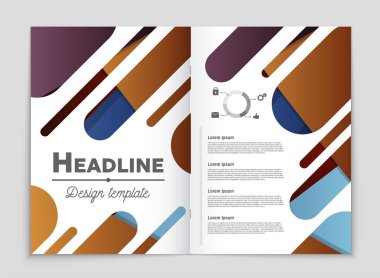 Soyut vektör düzen arka plan set. Sanat kalıp çizmek için, 