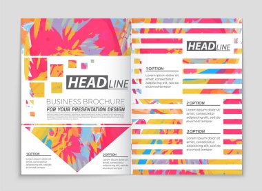 Soyut vektör düzen arka plan set. Sanat kalıp çizmek için, 