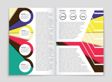 Soyut vektör düzen arka plan set. Sanat kalıp çizmek için, 