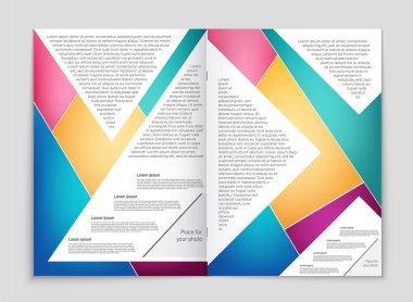 Soyut vektör düzen arka plan set. Sanat kalıp çizmek için, 