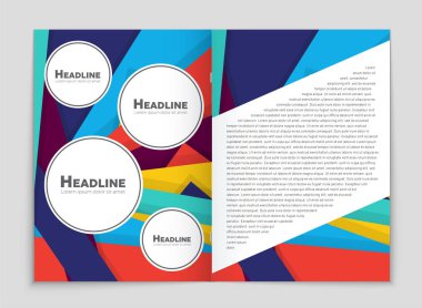 Soyut vektör düzen arka plan set. Sanat kalıp çizmek için, 