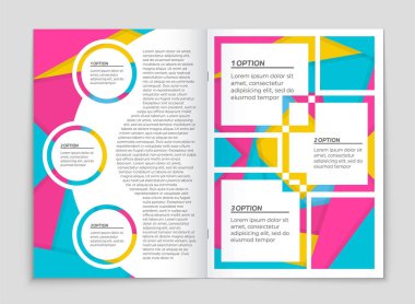 Soyut vektör düzen arka plan set. Sanat kalıp çizmek için, 