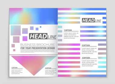 Soyut vektör düzen arka plan set. Sanat kalıp çizmek için, 