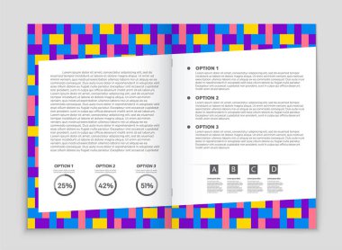 Soyut vektör düzen arka plan set. Sanat kalıp çizmek için, 