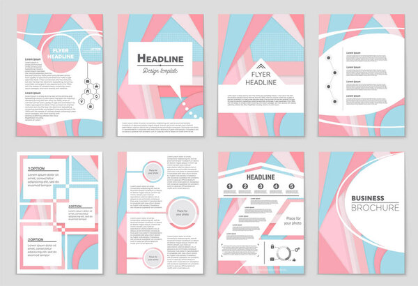 Abstract vector layout background set. For art template design, 