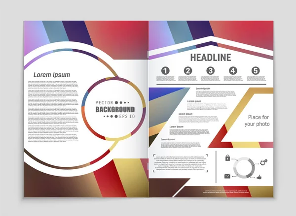 抽象的なベクトル レイアウト背景セット。アート テンプレートの設計を, — ストックベクタ
