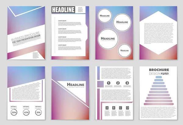 抽象的なベクトル レイアウト背景セット。アート テンプレートの設計を, — ストックベクタ