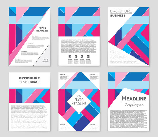 Abstract vector layout background set. For art template design, 