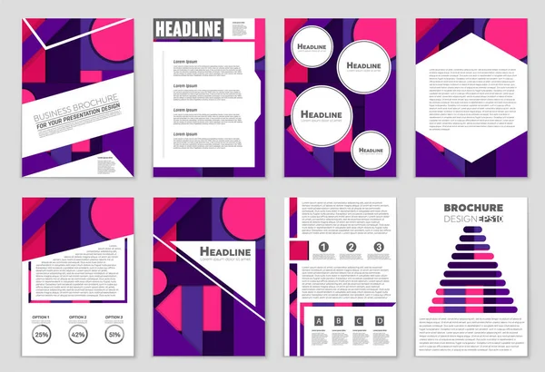 抽象的なベクトル レイアウト背景セット。アート テンプレートの設計を, — ストックベクタ