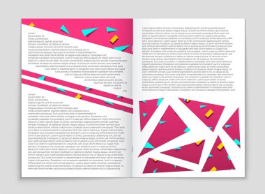 Soyut vektör düzen arka plan set. Sanat kalıp çizmek için, 