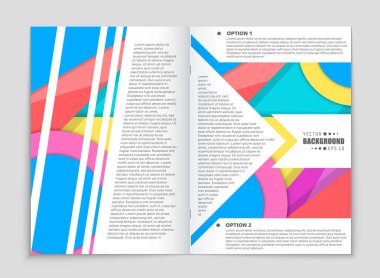 Soyut vektör düzen arka plan set. Sanat kalıp çizmek için, 