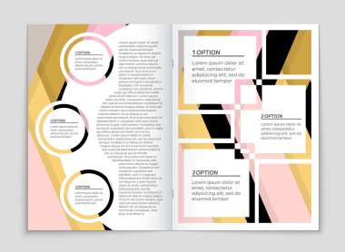 Soyut vektör düzen arka plan set. Sanat kalıp çizmek için, 