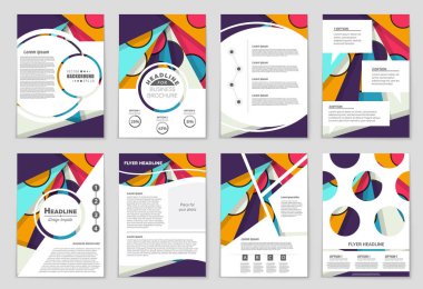 Soyut vektör düzen arka plan set. Sanat kalıp çizmek için, 