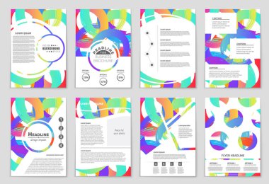 Soyut vektör düzen arka plan set. Sanat kalıp çizmek için, 