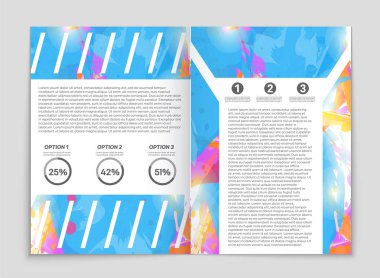 Soyut vektör düzen arka plan set. Sanat kalıp çizmek için, 
