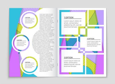 Soyut vektör düzen arka plan set. Sanat kalıp çizmek için, 