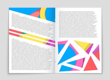 Soyut vektör düzen arka plan set. Sanat kalıp çizmek için, 