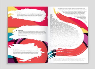 Soyut vektör düzen arka plan set. Sanat kalıp çizmek için, 