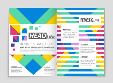 Soyut vektör düzen arka plan set. Sanat kalıp çizmek için, 