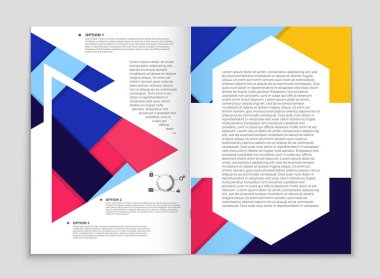 Soyut vektör düzen arka plan set. Sanat kalıp çizmek için, 