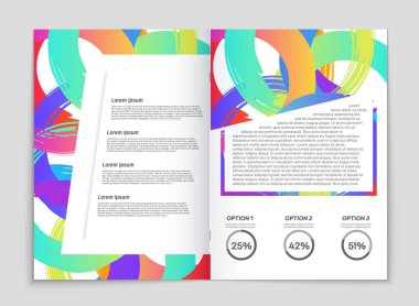 Soyut vektör düzen arka plan set. Sanat kalıp çizmek için, 