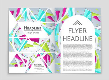 Soyut vektör düzen arka plan set. Sanat kalıp çizmek için, 