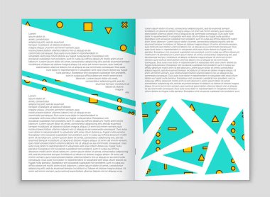 Soyut vektör düzen arka plan set. Sanat kalıp çizmek için, 