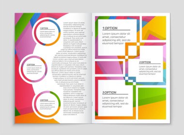 Soyut vektör düzen arka plan set. Sanat kalıp çizmek için, 