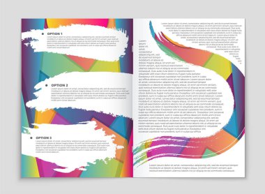 Soyut vektör düzen arka plan set. Sanat kalıp çizmek için, 