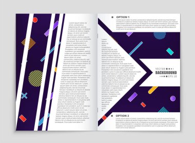 Soyut vektör düzen arka plan set. Sanat kalıp çizmek için, 