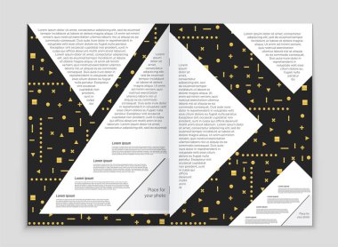 Soyut vektör düzen arka plan set. Sanat kalıp çizmek için, 