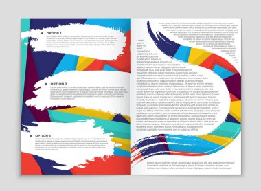 Soyut vektör düzen arka plan set. Sanat kalıp çizmek için, 