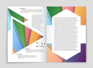 Soyut vektör düzen arka plan set. Sanat kalıp çizmek için, 