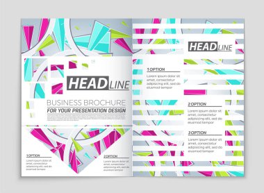 Soyut vektör düzen arka plan set. Sanat kalıp çizmek için, 