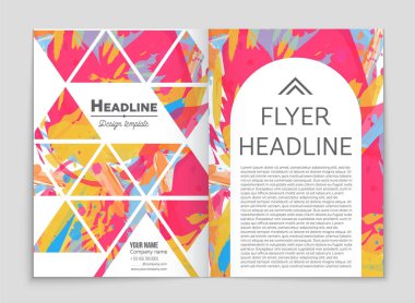 Soyut vektör düzen arka plan set. Sanat kalıp çizmek için, 