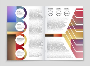 Soyut vektör düzen arka plan set. Sanat kalıp çizmek için, 