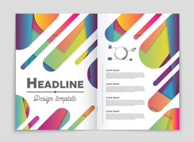 Soyut vektör düzen arka plan set. Sanat kalıp çizmek için, 