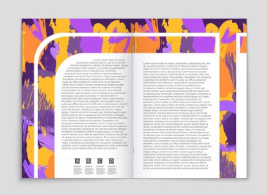 Soyut vektör düzen arka plan set. Sanat kalıp çizmek için, 