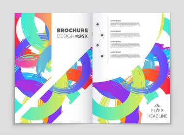 Soyut vektör düzen arka plan set. Sanat kalıp çizmek için, 