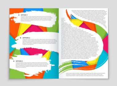 Soyut vektör düzen arka plan set. Sanat kalıp çizmek için, 