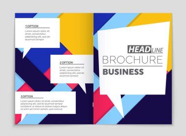 Soyut vektör düzen arka plan set. Sanat kalıp çizmek için, 