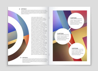 Soyut vektör düzen arka plan set. Sanat kalıp çizmek için, 